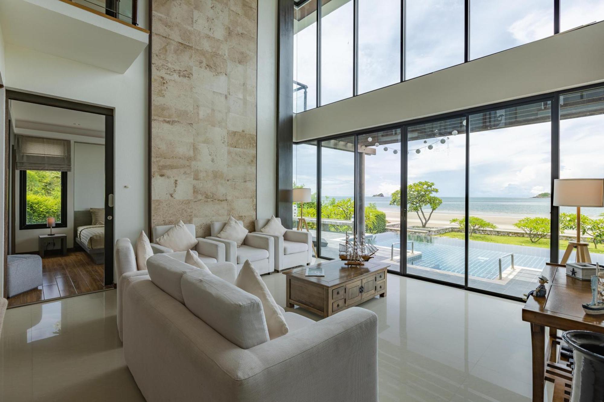 Beachfront Modern 4 Bedroom Pool Villa - Rv HHQ Eksteriør bilde