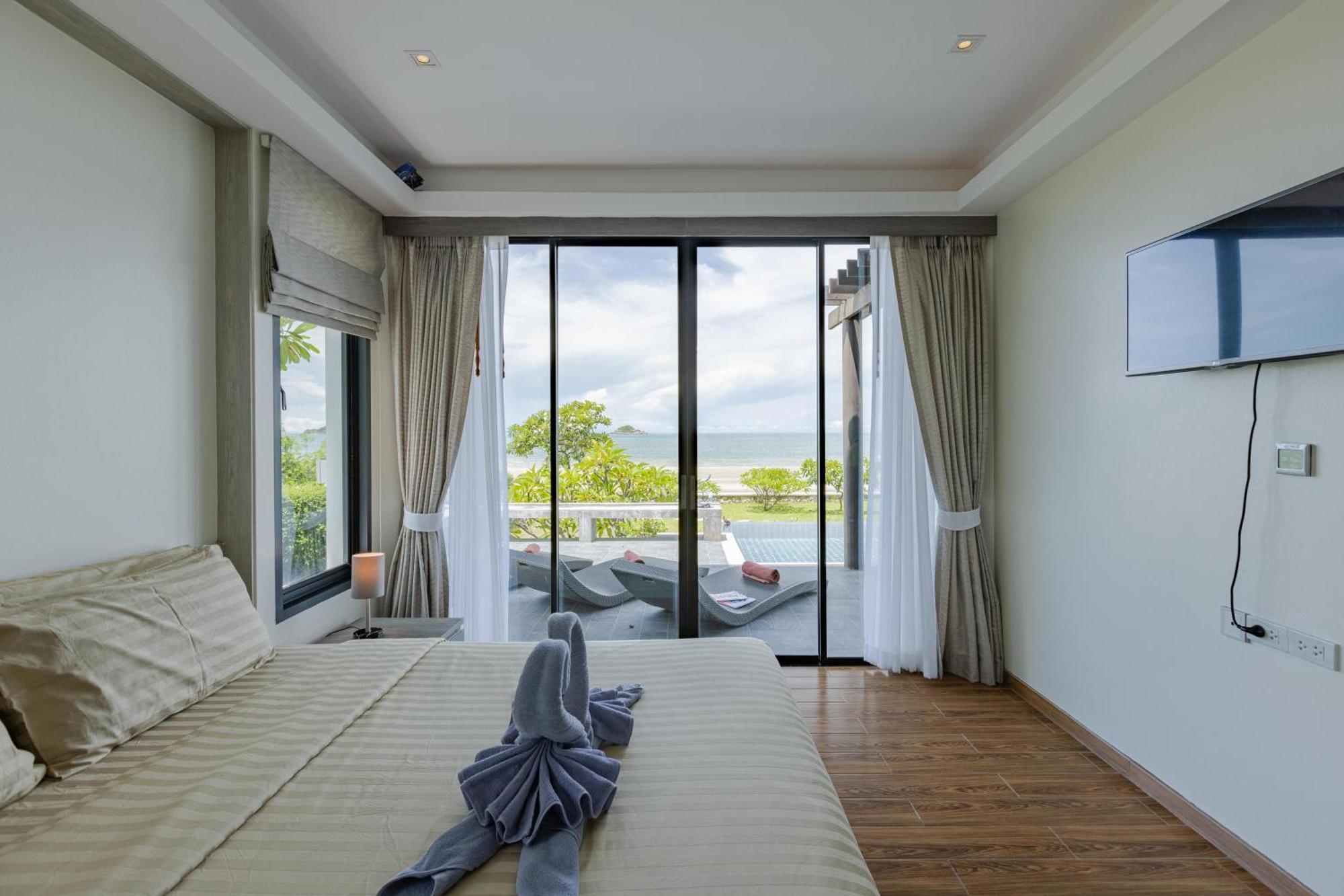 Beachfront Modern 4 Bedroom Pool Villa - Rv HHQ Eksteriør bilde