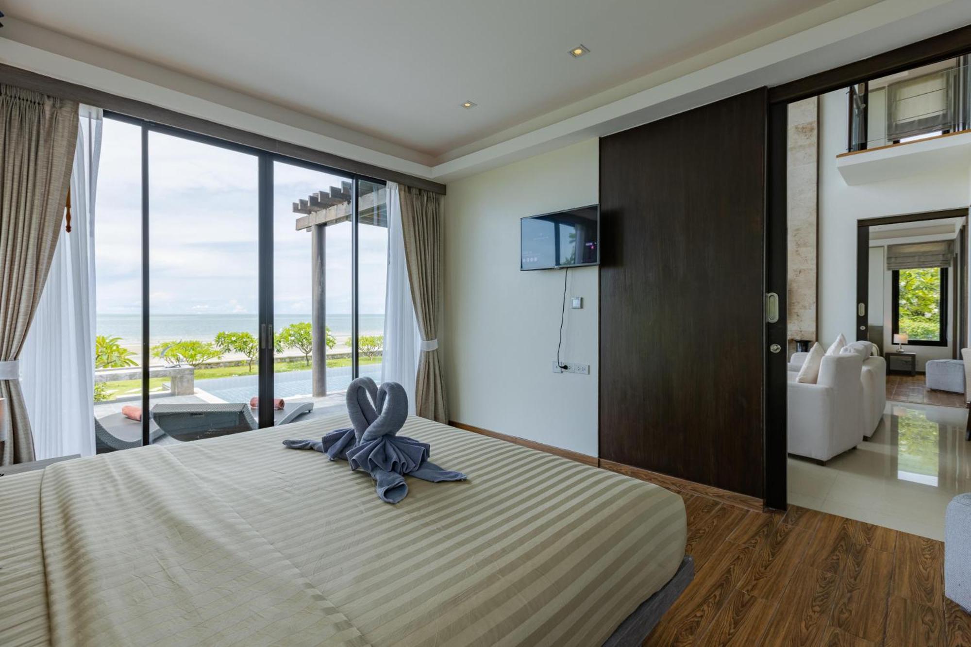 Beachfront Modern 4 Bedroom Pool Villa - Rv HHQ Eksteriør bilde